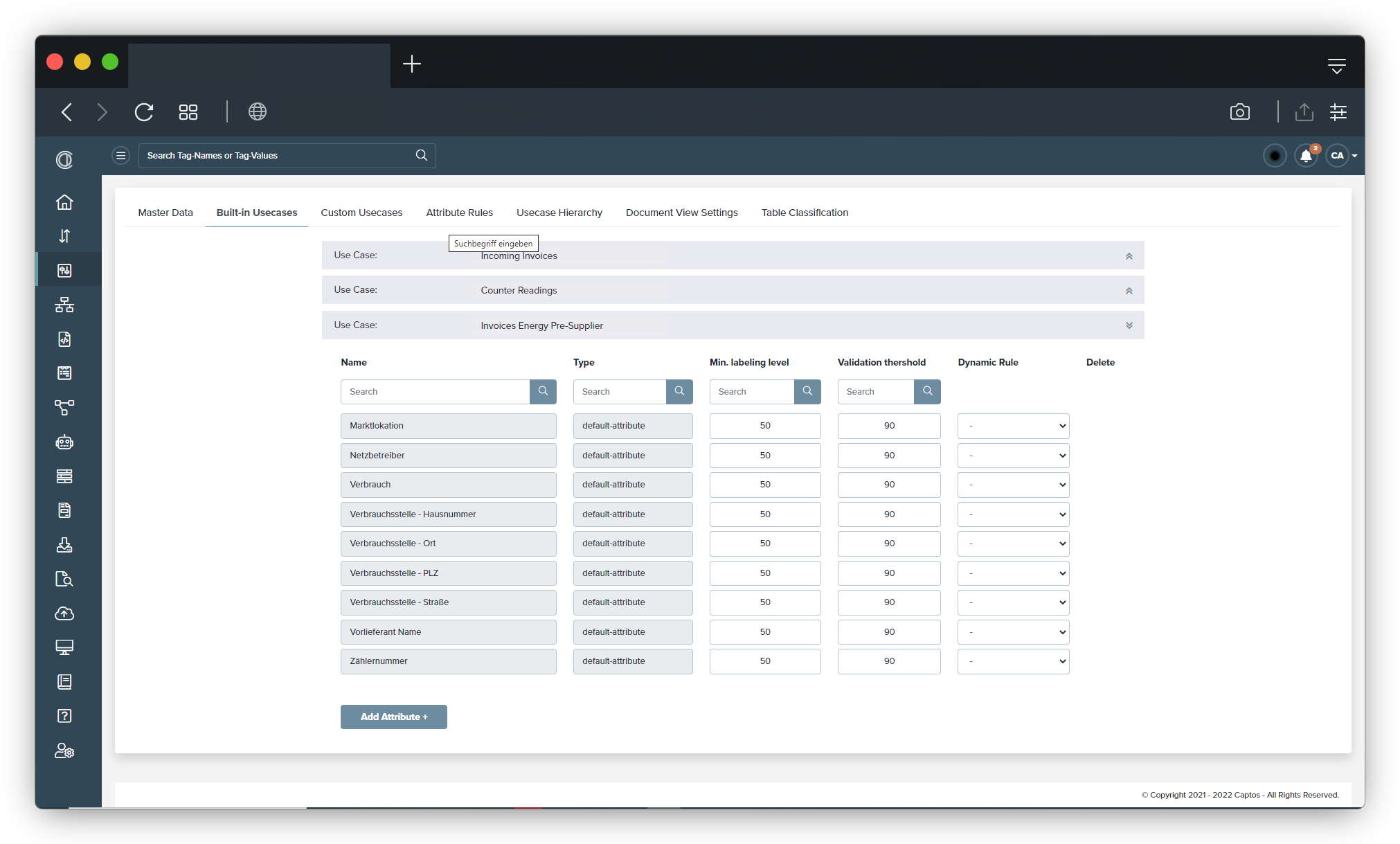 CAPTOS - Built-in use cases